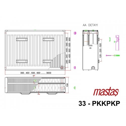 Mastaş PKKPKP TİP 33 Klasik Radyatör